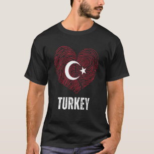 Turkey Flag Turkish Flag Turkey DNA Turkey Heart T-Shirt