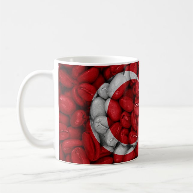 Turkey flag with coffee mug (Left)