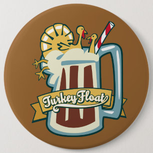 Turkey Float 6 Cm Round Badge