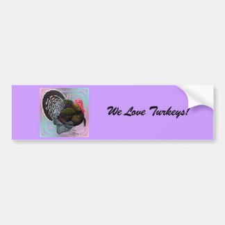 Turkey: Floral Bronze Tom Bumper Sticker