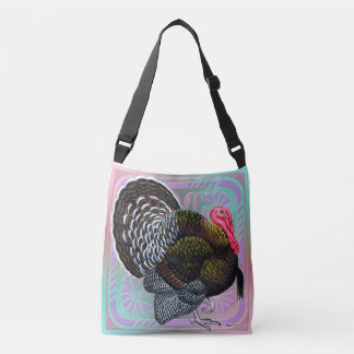 Turkey: Floral Bronze Tom Crossbody Bag