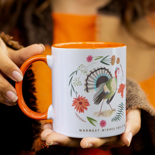 Turkey floral Thanksgiving  Mug (Creator Uploaded)