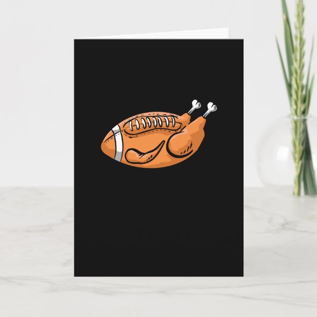 Turkey Football Funny Thanksgiving Dinner Family Card (Front)