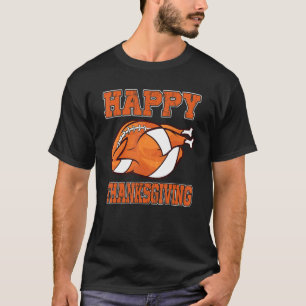 Turkey Football Happy Thanksgiving Vintage Footbal T-Shirt
