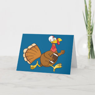 turkey football player holiday card