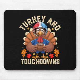 Turkey Football Toddler Kids Thanksgiving Shirts M Mouse Pad