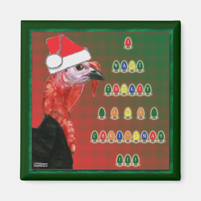 Turkey For Christmas Magnet (Front)