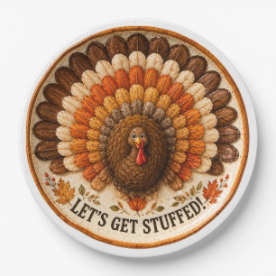Turkey for Friends Giving Thanksgiving  Paper Plate
