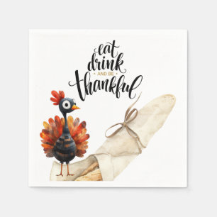 TURKEY for thanksgiving themed Fall Dinner Table Napkin