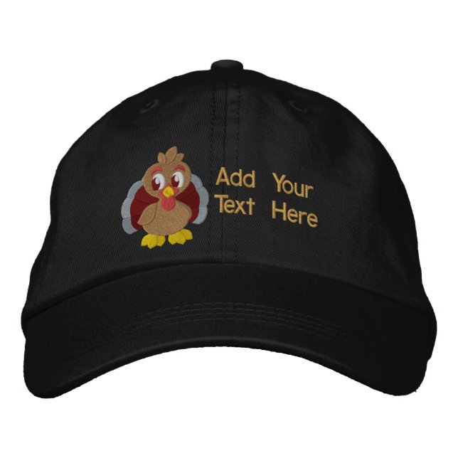 Turkey Fun Embroidered Hat (Front)