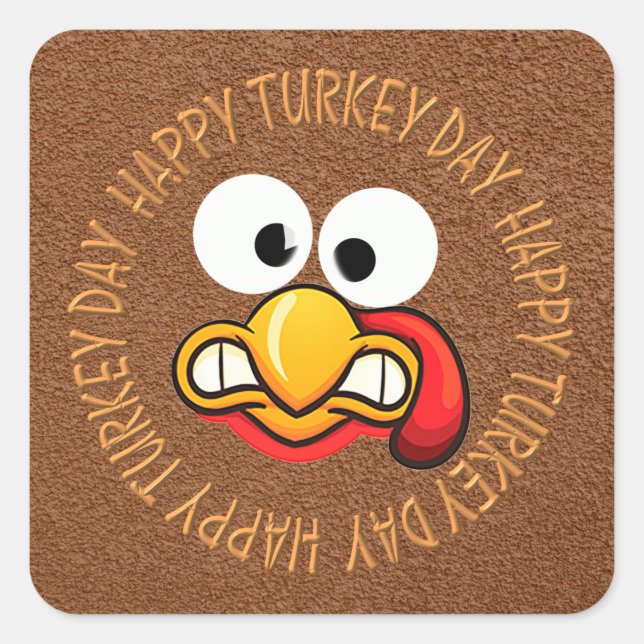 Turkey Funny Face Stickers (Front)