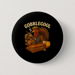 Turkey Gabagool Gobbol Funny Italian Food  6 Cm Round Badge