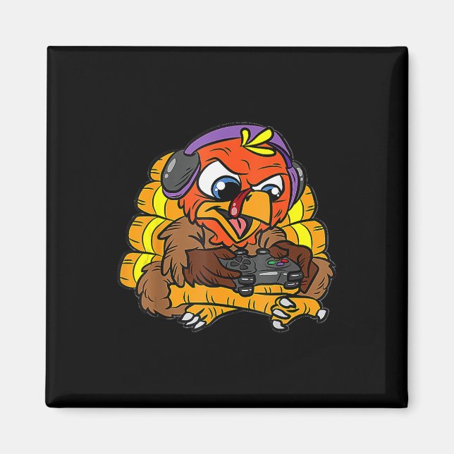 Turkey Gamer Funny Thanksgiving Cool Video Games G Magnet (Front)