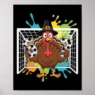 Turkey Goalie Soccer 67 Six Seven Boys Men Thanksg Poster