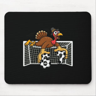 Turkey Goalie Soccer 67 Six Seven Boys Thanksgivin Mouse Pad
