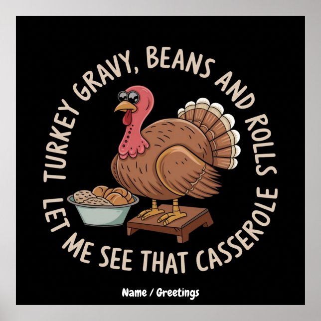 Turkey Gravy Beans and Rolls Casserole  Poster (Front)