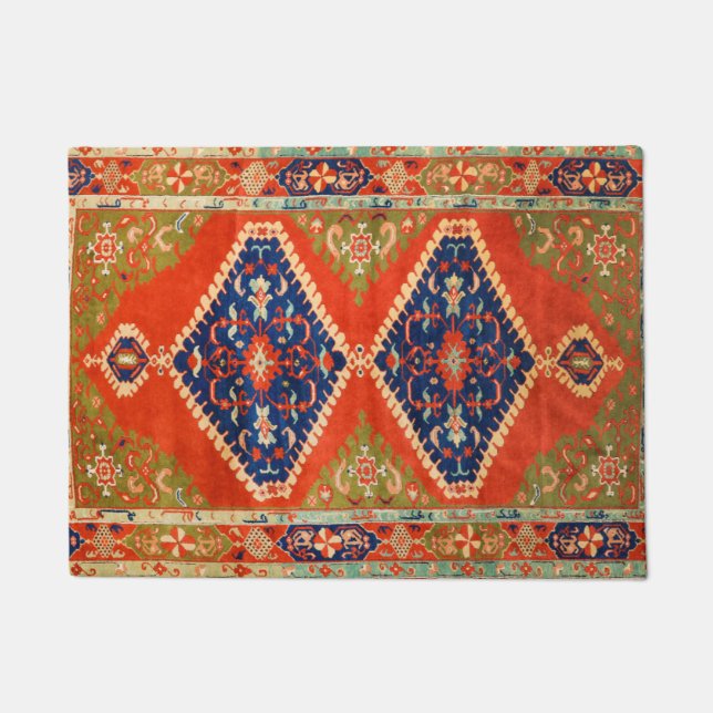 Turkey Green Blue Red Grunge  Doormat (Front)