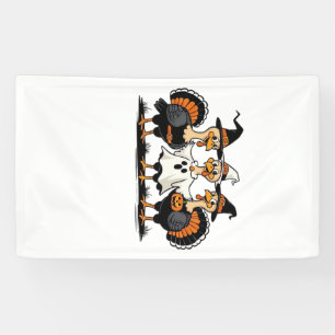 Turkey Halloween Boo, Thanksgiving Turkey, Spooky Banner