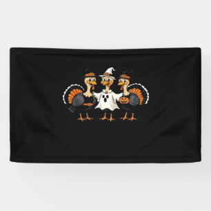 Turkey Halloween Boo, Thanksgiving Turkey, Spooky  Banner