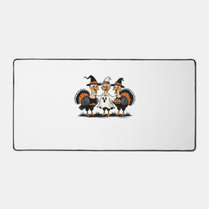 Turkey Halloween Boo, Thanksgiving Turkey, Spooky  Desk Mat