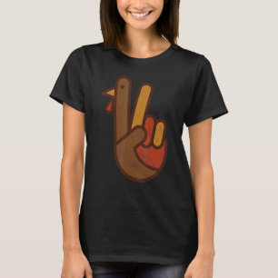 Turkey Hand Thanksgiving Retro Vintage Green Top