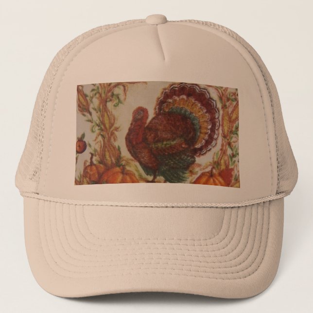 Turkey & Harvest Trucker Hat (Front)