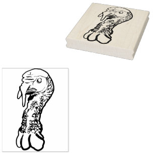 Turkey Head Rubber Stamp