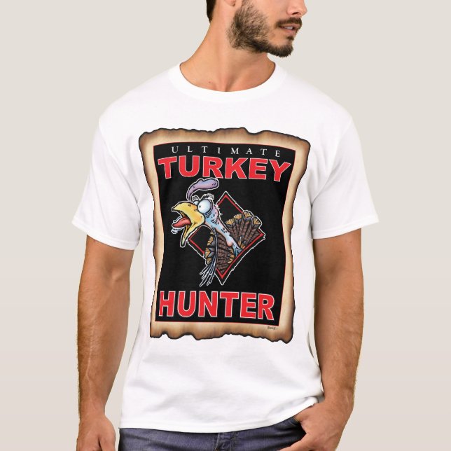 TURKEY HUNTER WHITE T T-Shirt (Front)