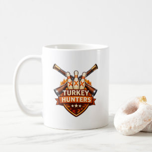 Turkey Hunters Bowling Team Logo Coffee Mug