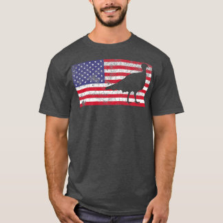 Turkey Hunting American Flag USA 4th Of July Bird T-Shirt
