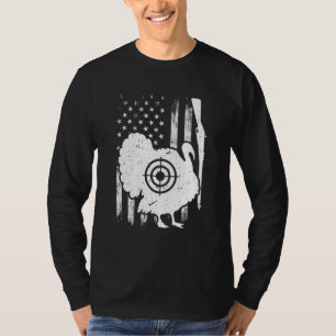 Turkey Hunting Patriotic American Flag Turkey Hunt T-Shirt