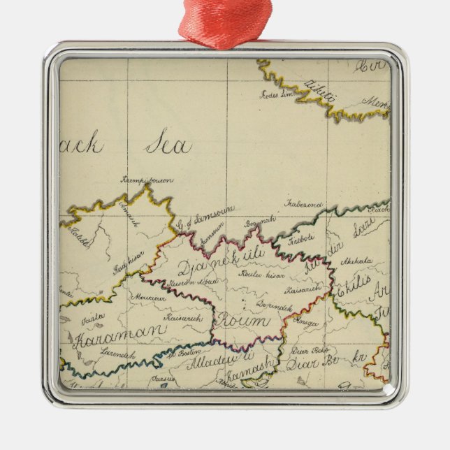 Turkey in Asia 3 Metal Tree Decoration (Front)
