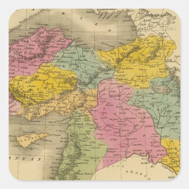 Turkey in Asia 4 Square Sticker (Front)