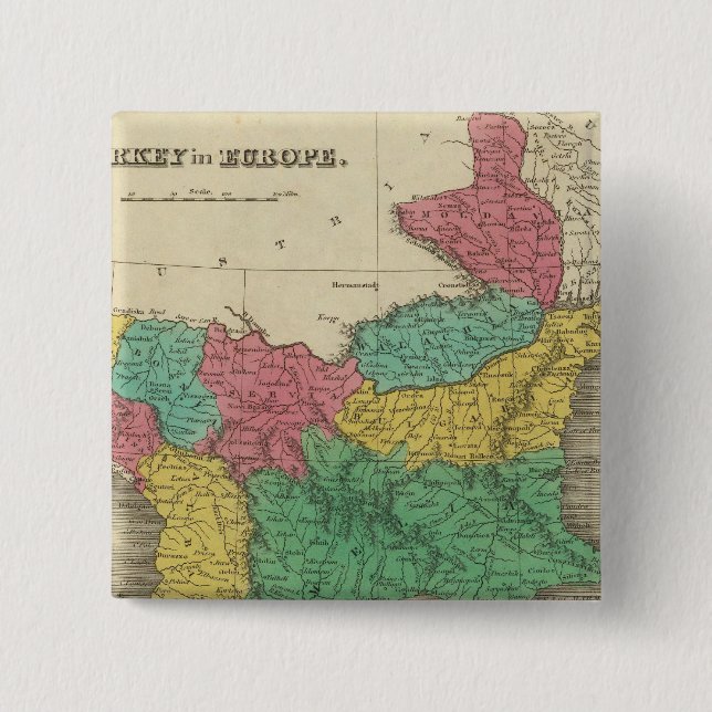 Turkey in Europe 15 Cm Square Badge (Front)