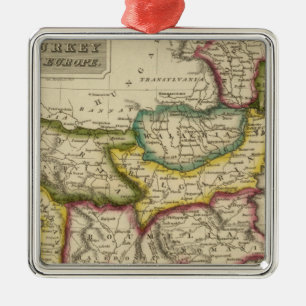 Turkey in Europe 2 Metal Tree Decoration