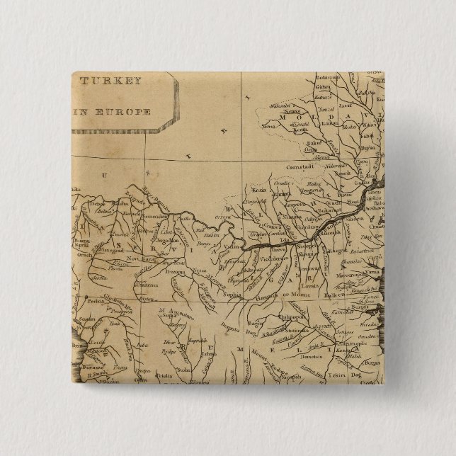 Turkey in Europe 9 15 Cm Square Badge (Front)
