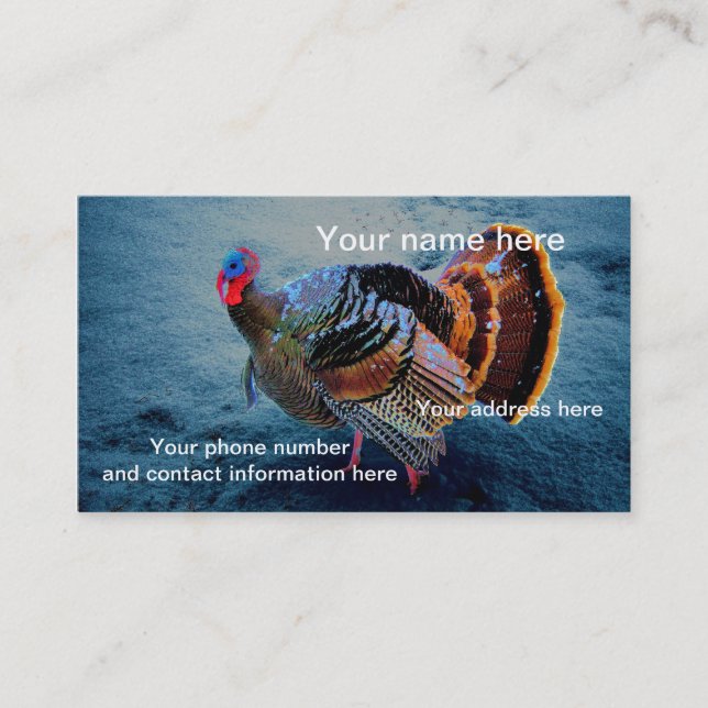 Turkey in Snow 3 Business Card (Front)
