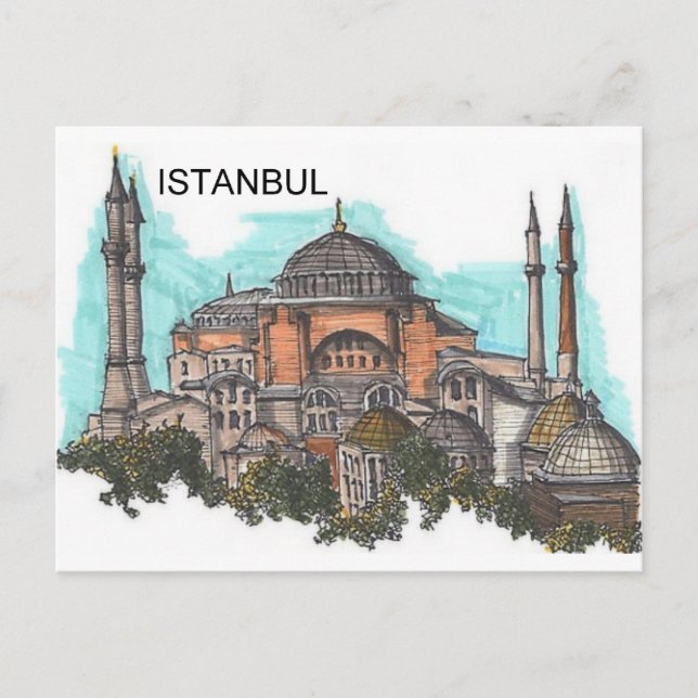 Turkey Istanbul Hagia Sophia (by St.K) Postcard (Front)