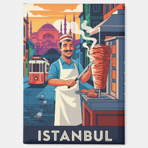 Turkey Istanbul Kebab Street Vendor Magnet