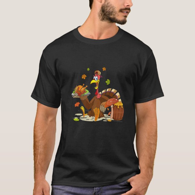 Turkey Lets have chicken instead  Thanksgiving T-Shirt (Front)