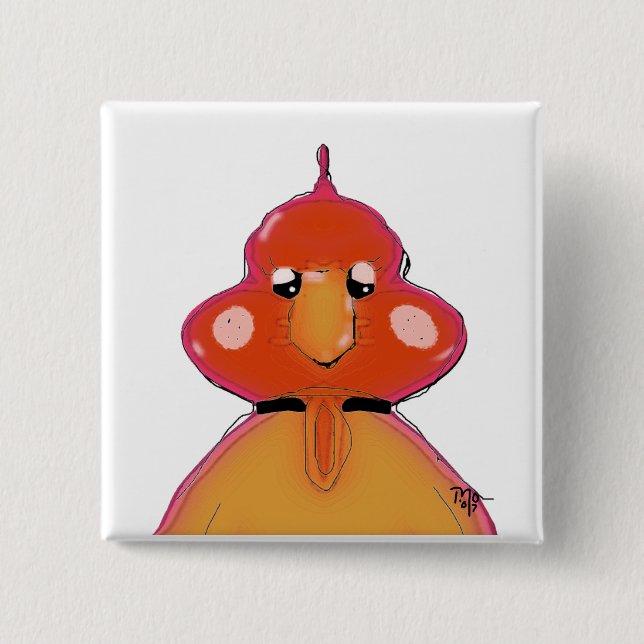 turkey lurkey 15 cm square badge (Front)
