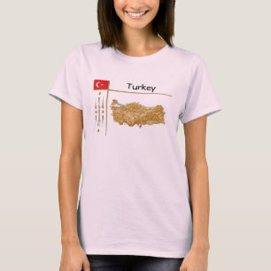 Turkey Map + Flag + Title T-Shirt