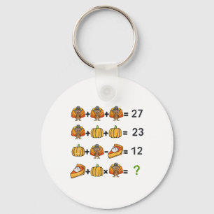 Turkey Math Teacher Thanksgiving 67 Order Operatio Key Ring