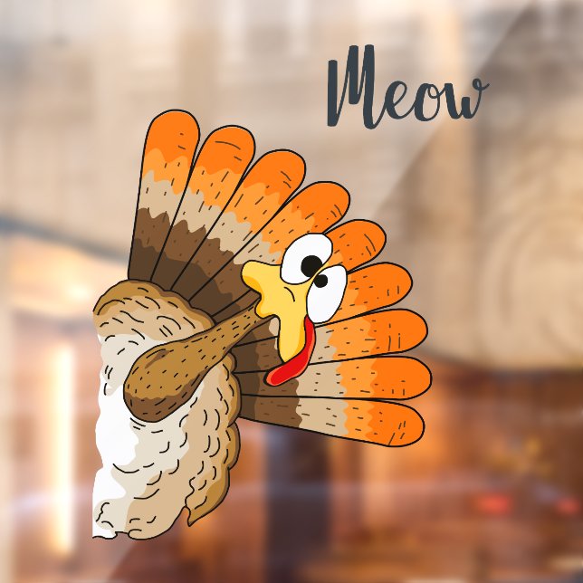 Turkey Meow Window Cling (Sheet 2)