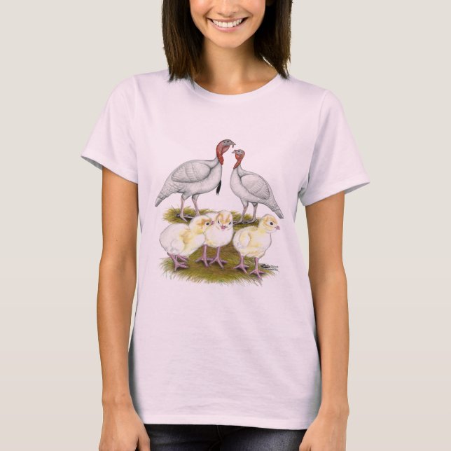 Turkey Mini White Family T-Shirt (Front)