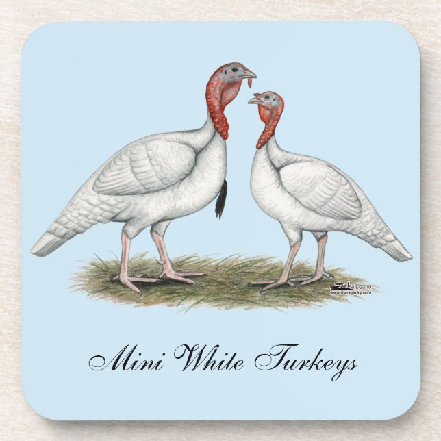 Turkey Mini Whites Coaster (Front)