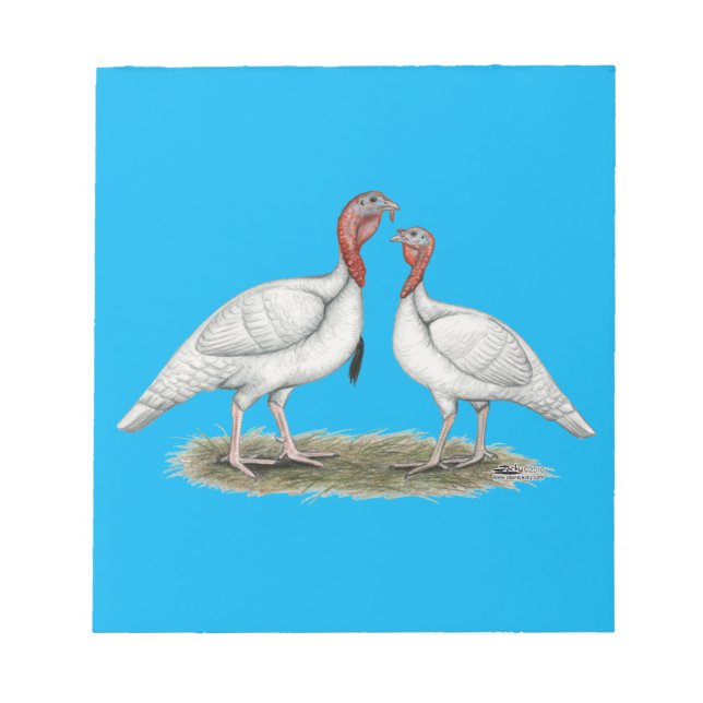 Turkey Mini Whites Notepad (Front)