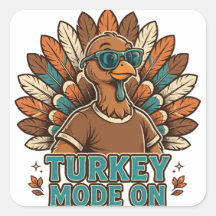 Turkey Mode On Funny Thanksgiving Turkey With Sung