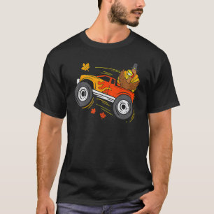 Turkey Monster Truck Funny Thanksgiving Boys Toddl T-Shirt