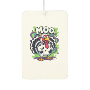 Turkey Moo Cow Funny Thanksgiving - Cute Turkey Mo Car Air Freshener